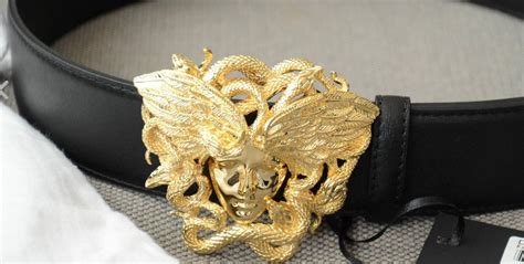 versace vitello winged medusa belt replica|versace belt size chart.